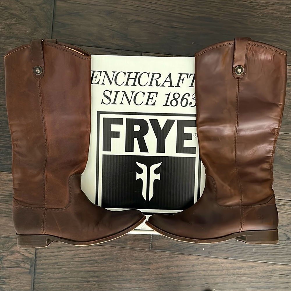 Frye Melissa Button Boots 8.5 Dark Brown